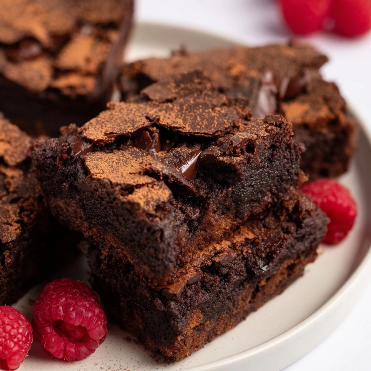 Rich, fudgy Decadent Dark Chocolate Brownie Tart dusted with cocoa, a true dessert delight.