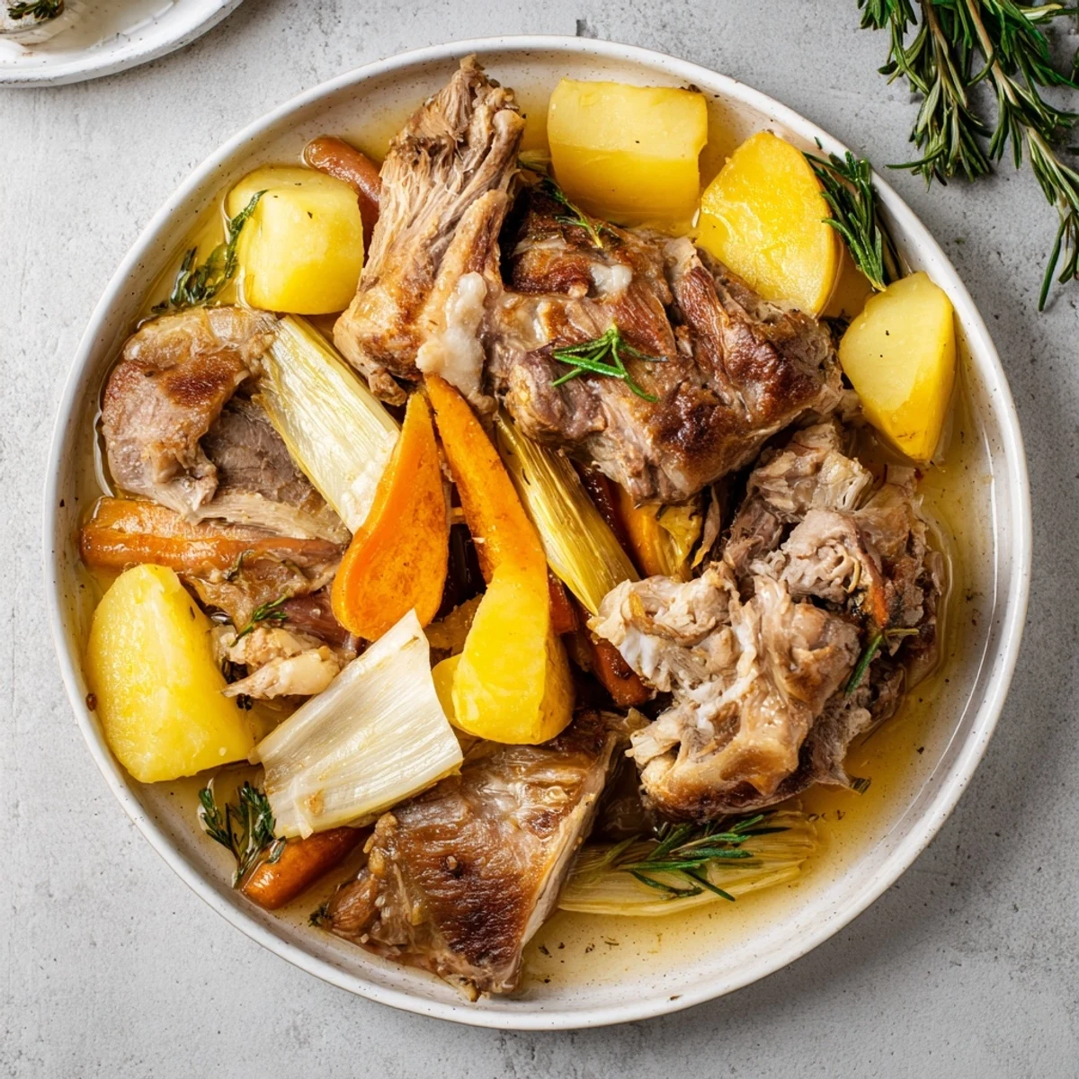 Tender Slow-Roasted Beef Pot Roast, glistening with rich gravy, and vibrant root vegetables.