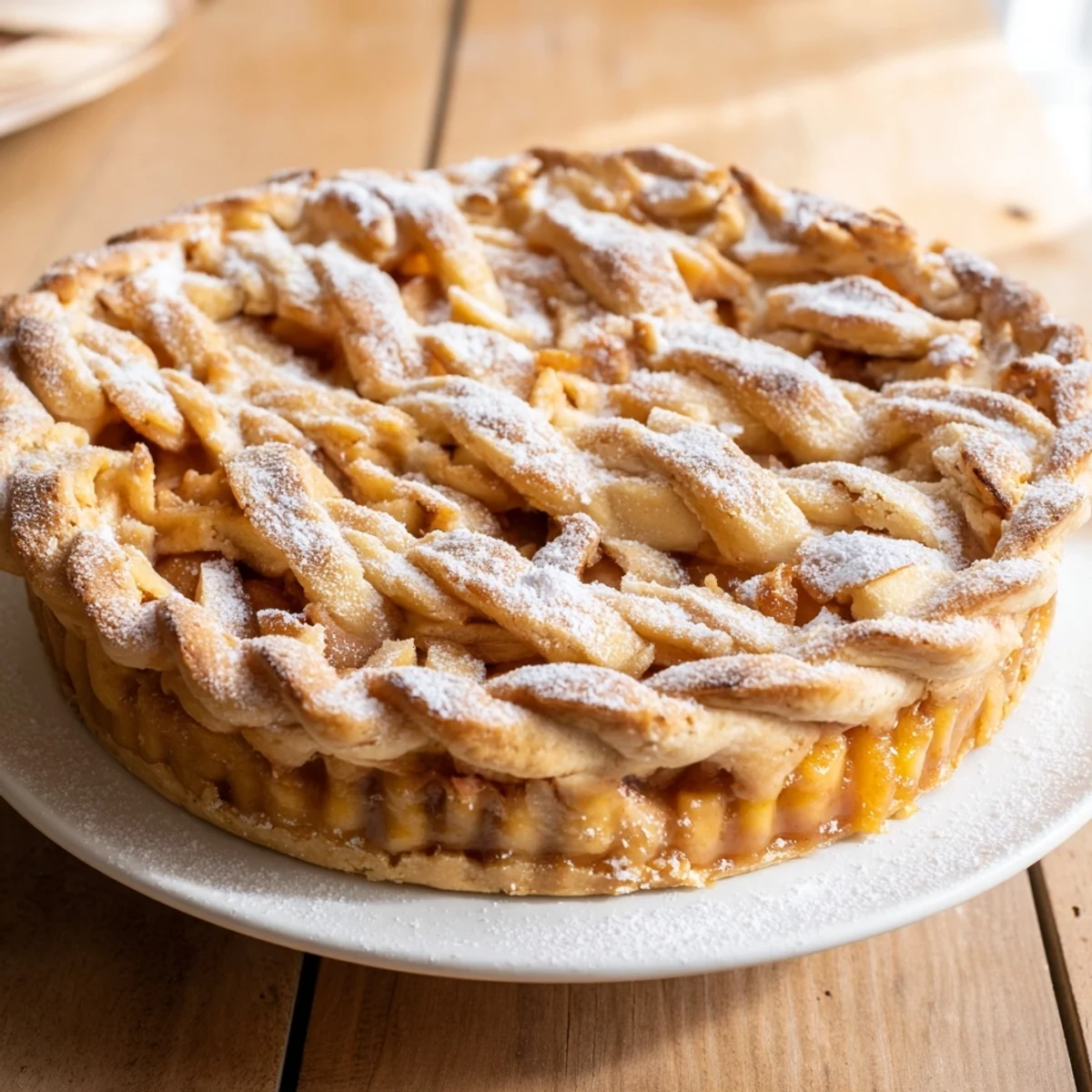 Freshly baked, beautifully golden apple turnovers, oozing with a spiced apple filling, ideal for sharing.