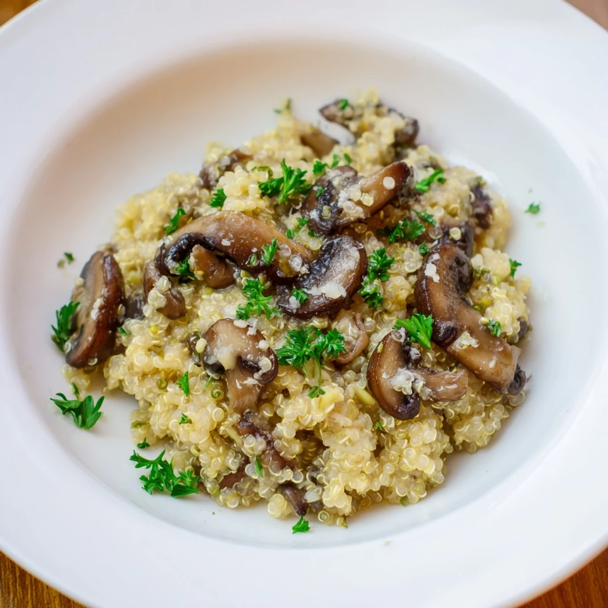 Mushroom Quinoa Risotto