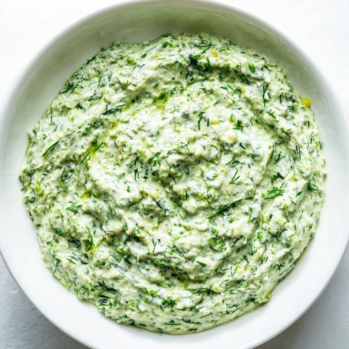 Fresh, herbaceous Green Goddess Dip offering bright flavors, ideal atop crudités or pita chips.
