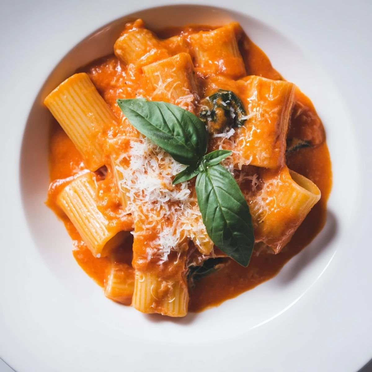 The rich, smooth Hidden Veggie Tomato Pasta Sauce is spooned over a plate of spaghetti.