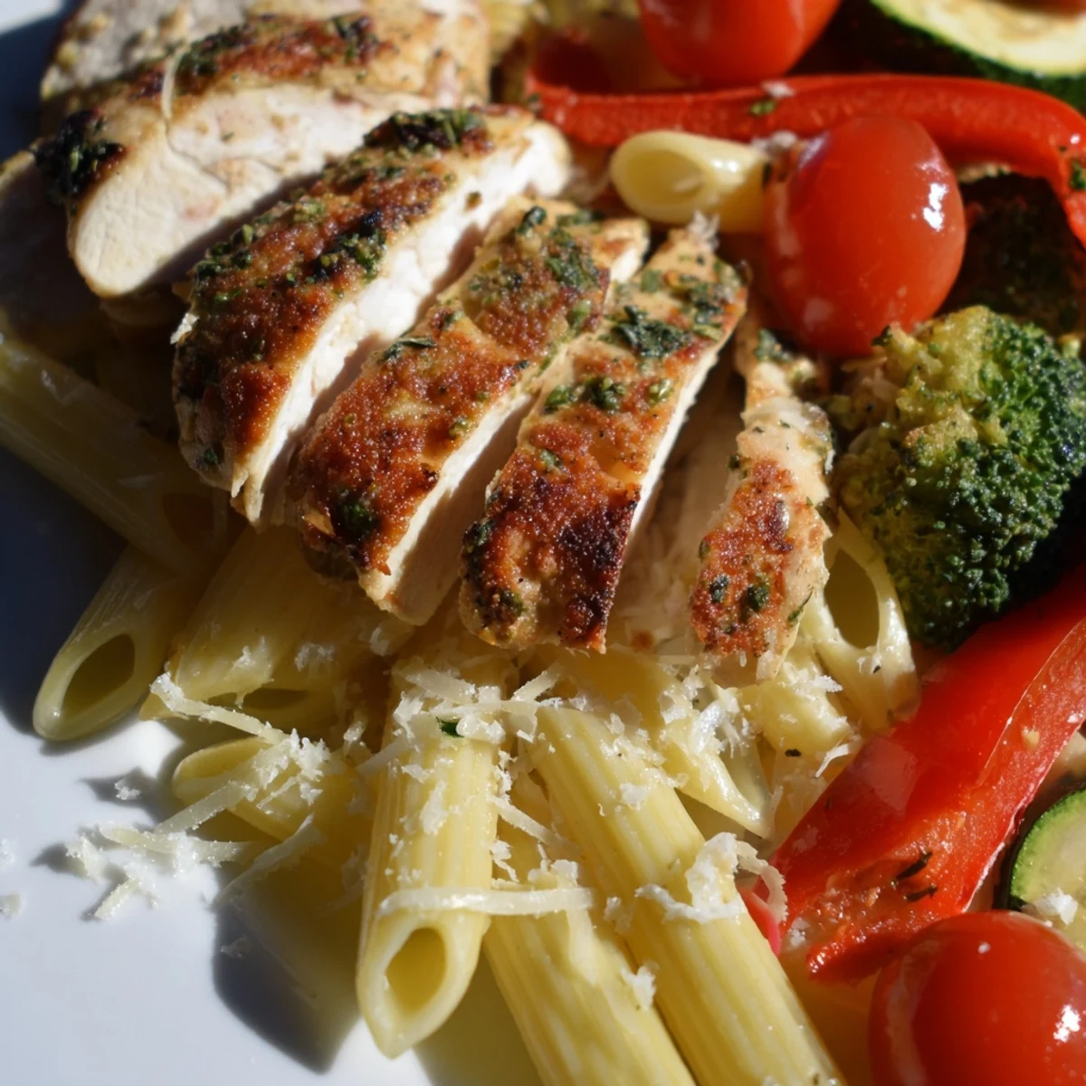 Garlic Herb Chicken & Veg Pasta