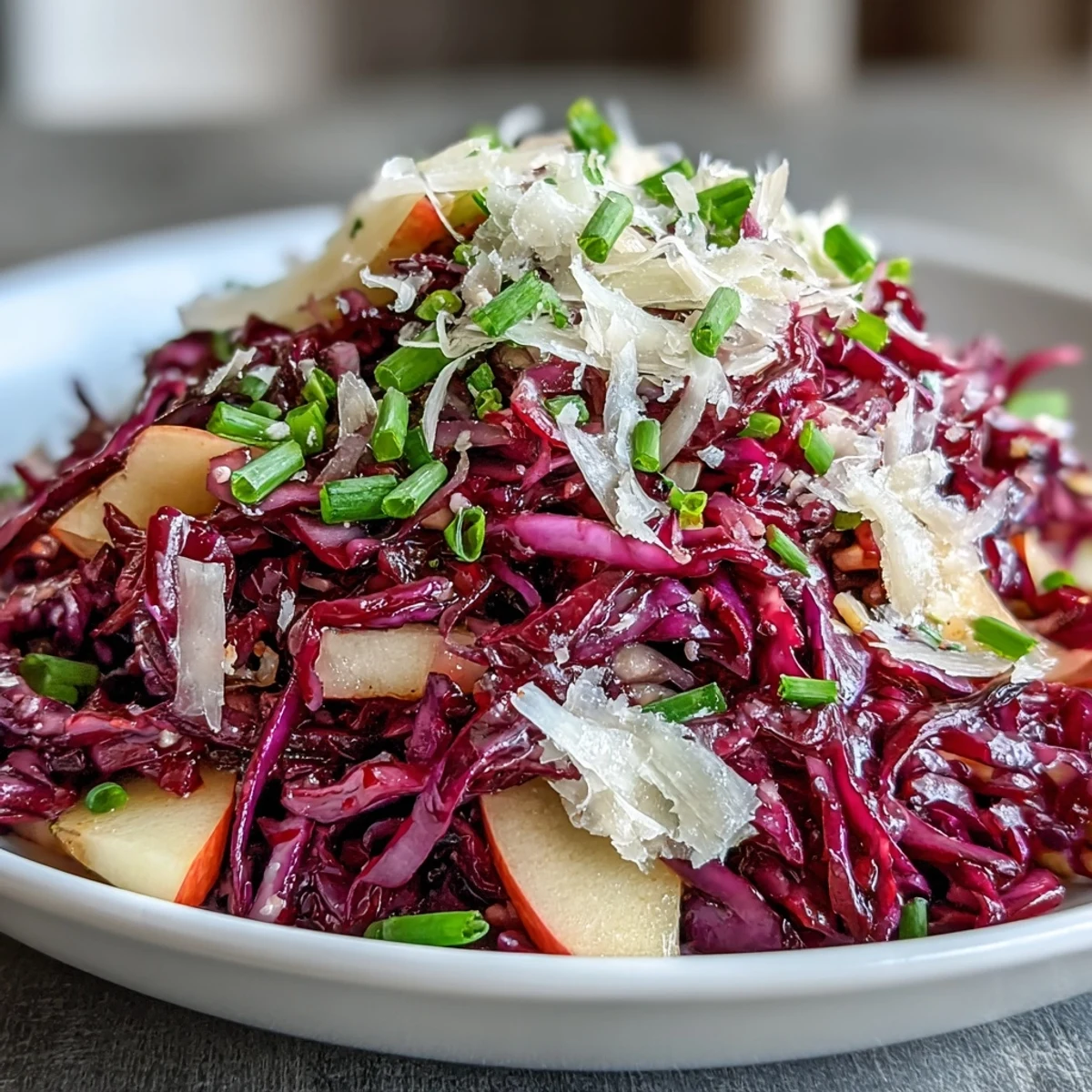 Red Cabbage With Apple Parmesan