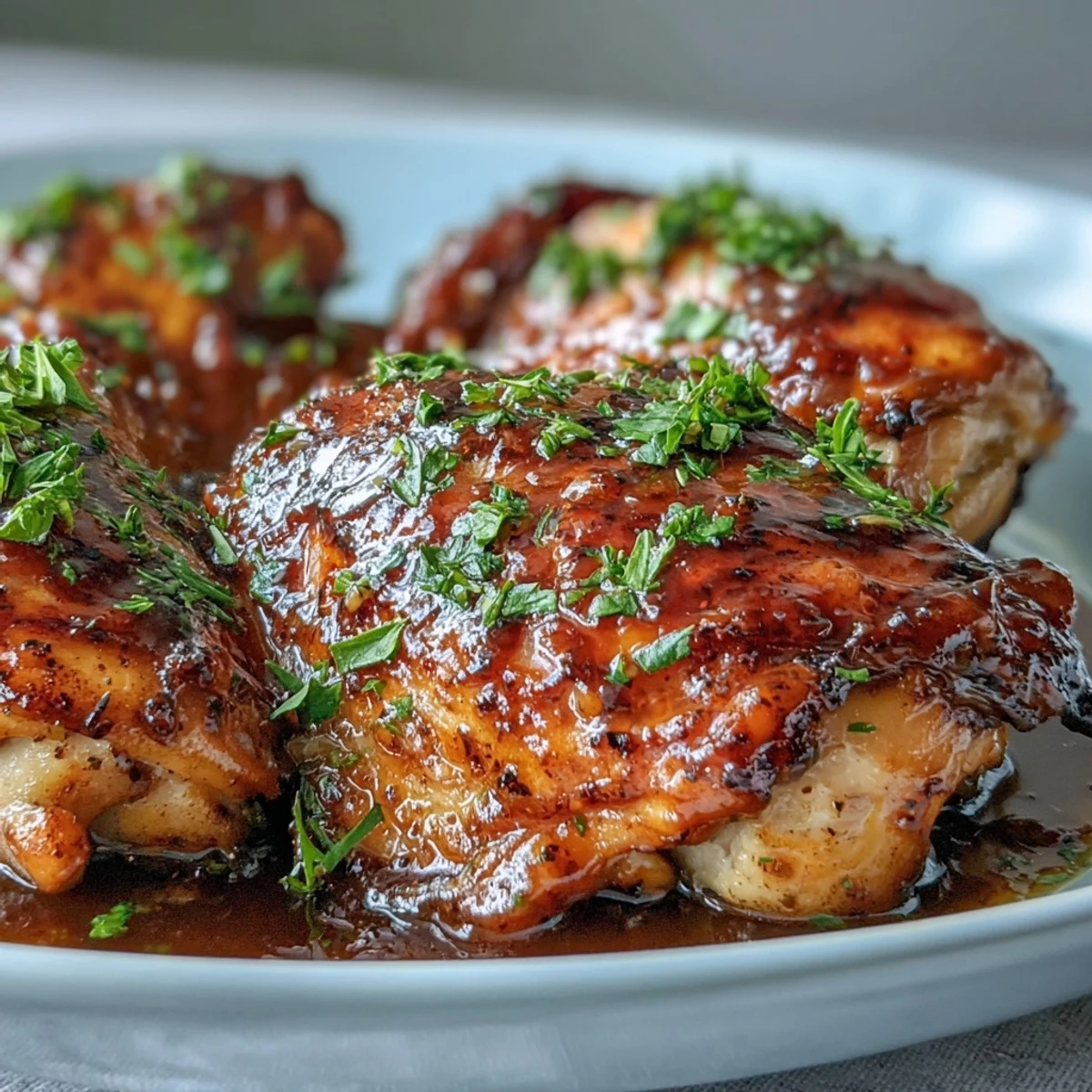Slow cooker Honey Mustard Chicken breasts sit in a rich, velvety sauce with flecks of whole grain mustard, perfect over fluffy white rice.