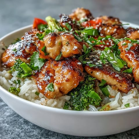 Golden, saucy One Pan Honey Garlic Chicken Broccoli Rice with tender chicken, fluffy rice, and crisp broccoli florets.