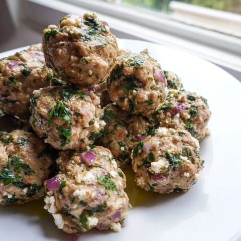 Spinach Feta Turkey Meatballs