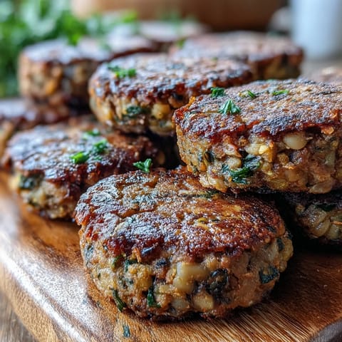 Golden-brown Black-Eyed Pea Burger Patties baked on a parchment-lined sheet, showing a firm, hearty texture.