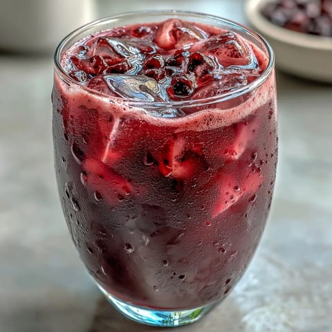 Refreshing Dragon Drink Refresher with creamy coconut milk, vibrant dragon fruit, and juicy strawberries in a tropical glass.