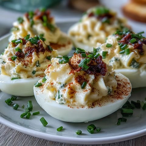 Classic Deviled Eggs Paprika Chives