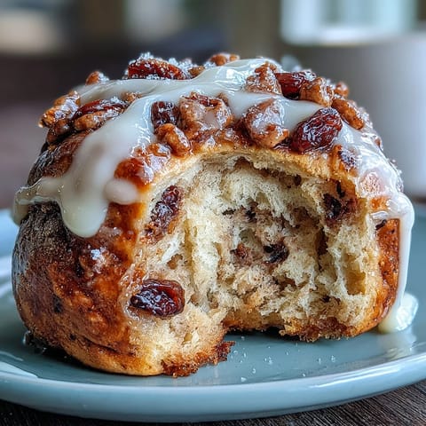 Soft, spiced homemade hot cross buns studded with raisins, ready to be devoured.