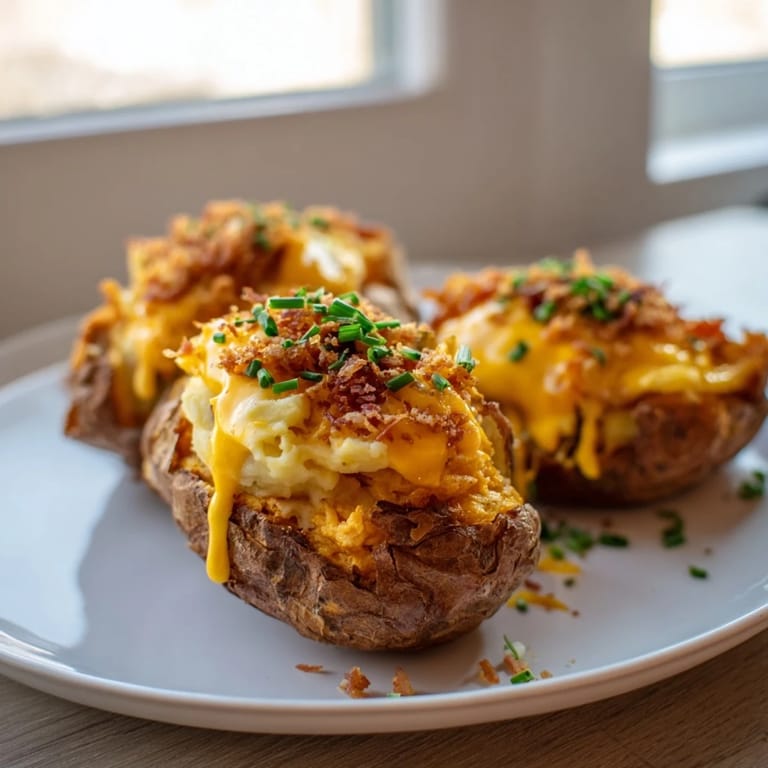 These delicious loaded sweet potato skins are filled with creamy mashed sweet potato, ready to be enjoyed.