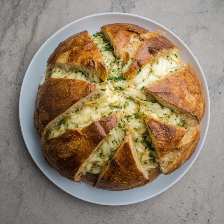 Deliciously cheesy Cheesy Garlic Pull-Apart Bread, baked to golden perfection, perfect for a cozy gathering.