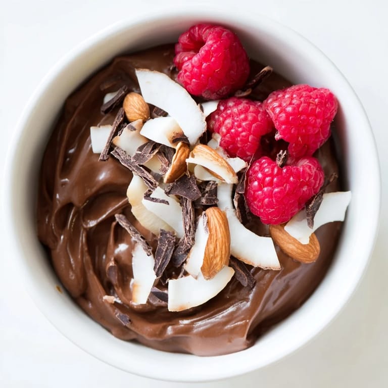 Rich and healthy chocolate avocado mousse, garnished with shaved chocolate, served chilled and delicious.