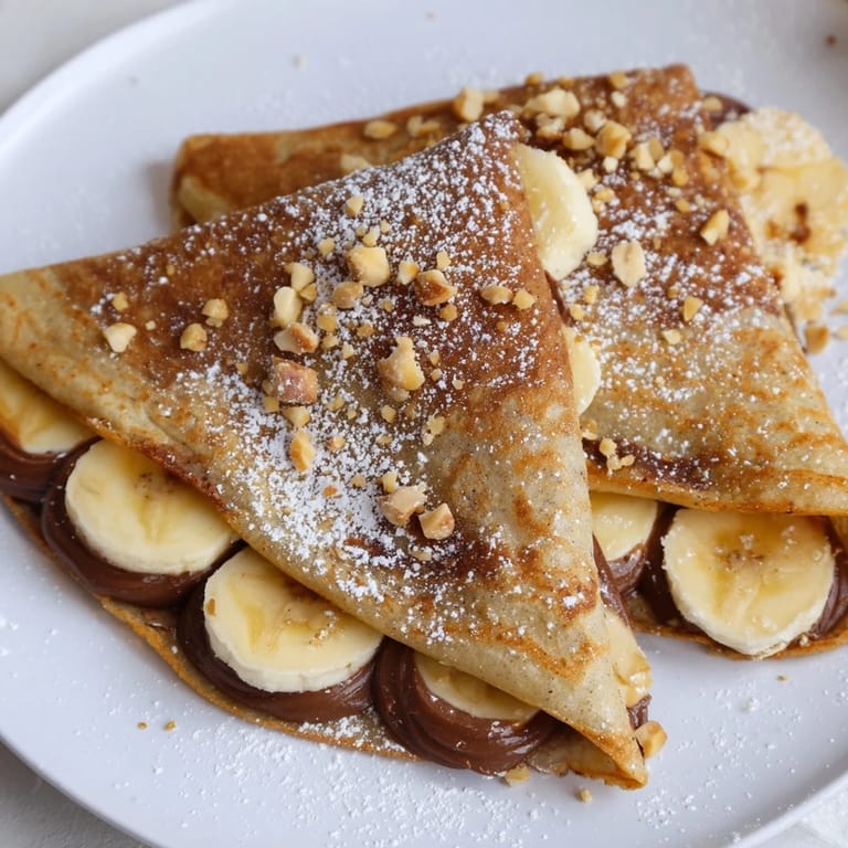 Folded and fried, ready-to-eat Banana Nutella Wrap: a delightful dessert with optional whipped cream.