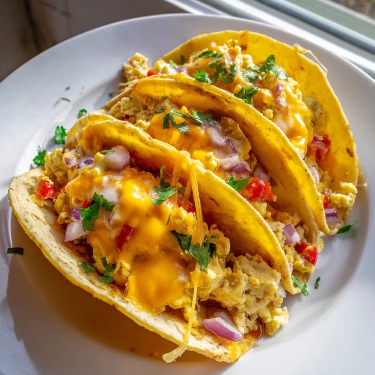 Delicious Sheet Pan Breakfast Tacos with melted cheese and fresh cilantro, a flavorful morning meal.