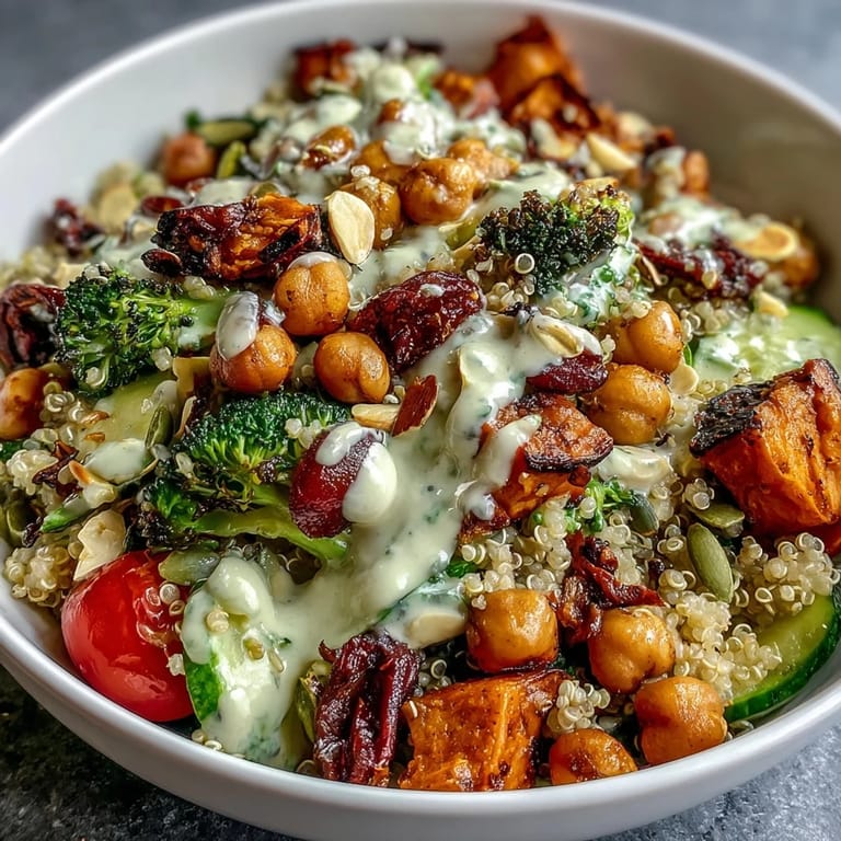 A nutrition-packed Meal Prep Week-Long Power Bowl featuring roasted broccoli, creamy tahini dressing, and hearty black beans for meal prep.