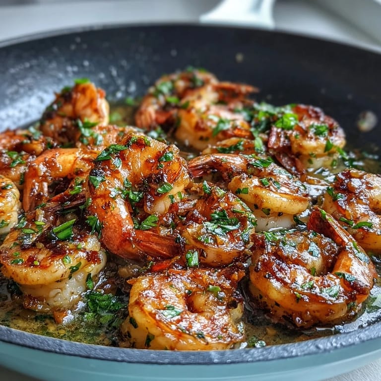 Quick and healthy shrimp and asparagus dish, glistening with lemon-garlic sauce, perfect for busy weeknight dinners.