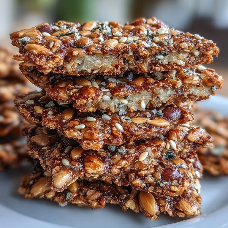 Deliciously crunchy homemade seed crackers, baked golden and perfect for healthy snacking.