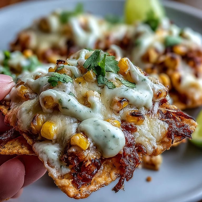 Vibrant, bubbly Cinco de Mayo Elote Nachos perfect for sharing.
