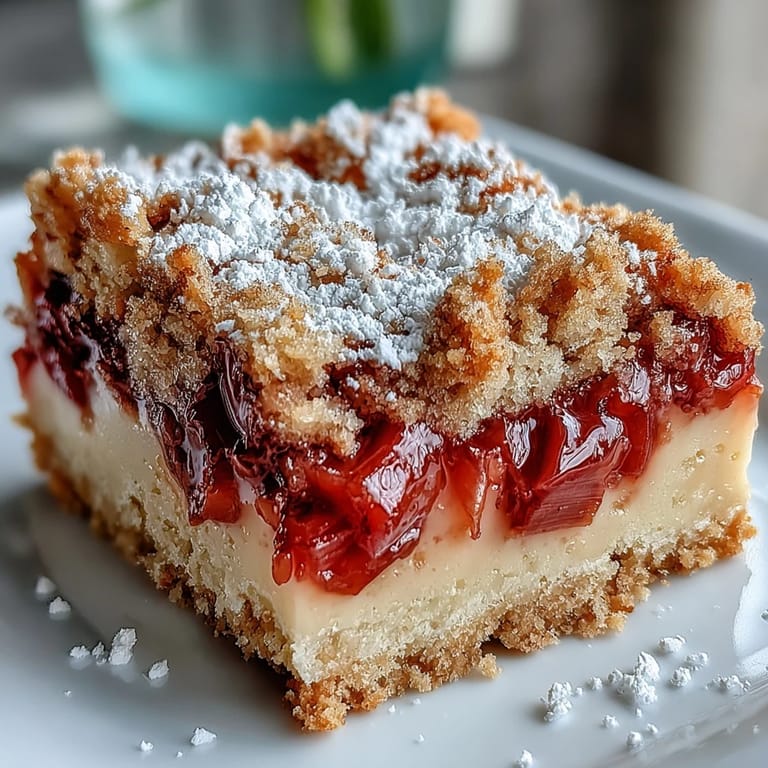 Silky custard and tart rhubarb shine atop a perfect shortbread crust.