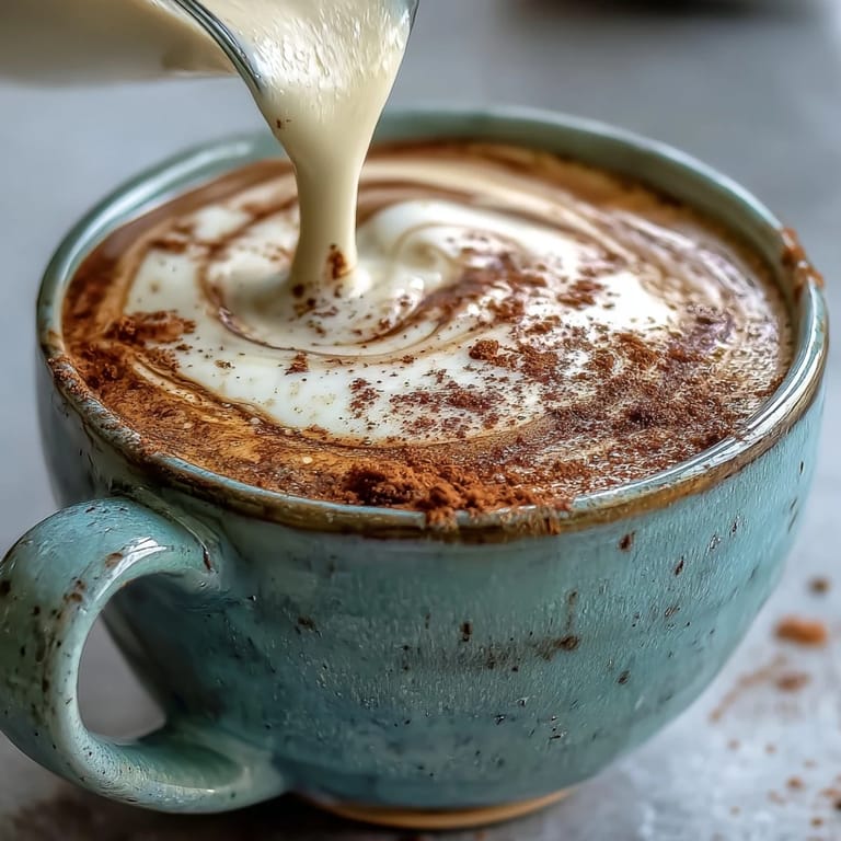 Creamy adaptogens latte, ashwagandha reishi blend perfect for a calming morning.